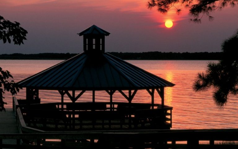 Gazebo at Sunset - The Riverfront